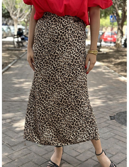 Falda leopardo india