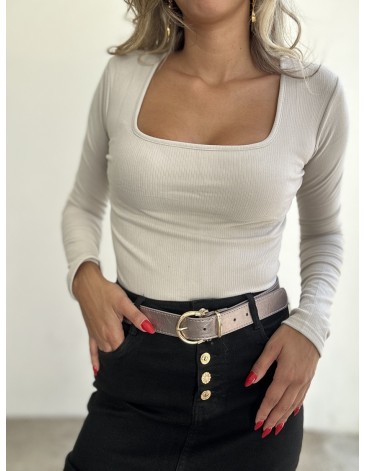 Cinturón metalizado