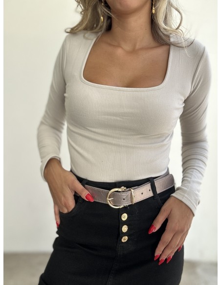 Cinturón metalizado