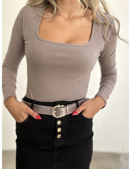 Cinturón metalizado