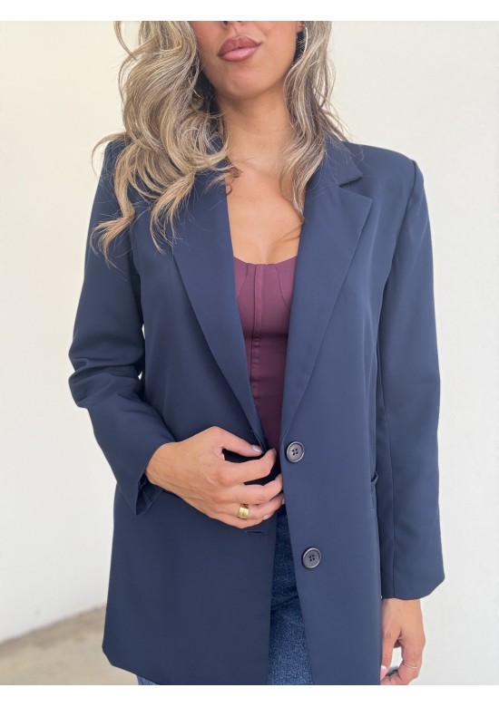 Blazer Over Azul Marino