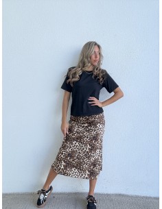 Falda Satén Leopardo 2