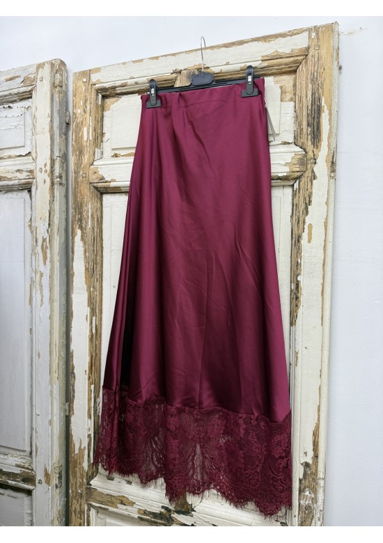Falda Satén Encaje