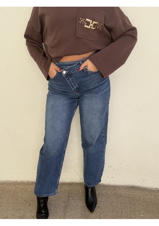 Jeans cruzado balloon