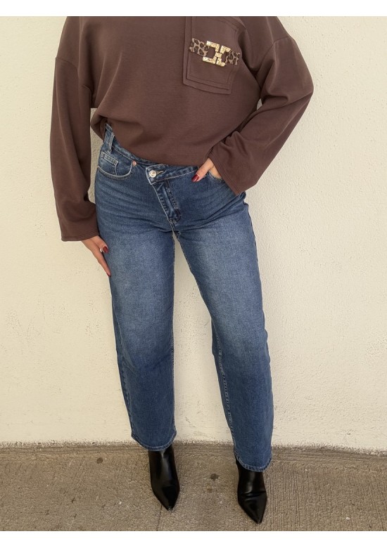 Jeans cruzado balloon