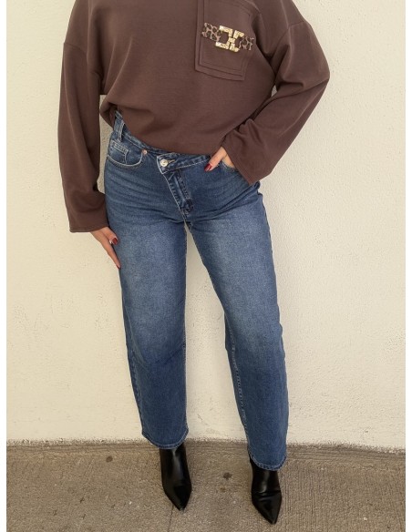 Jeans cruzado balloon