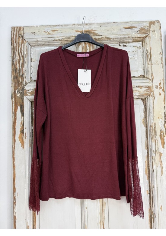 Camiseta Manga Encaje