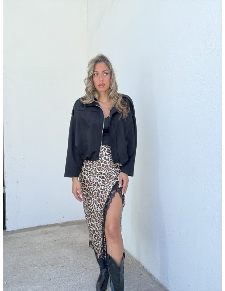 Falda Betty Leopardo