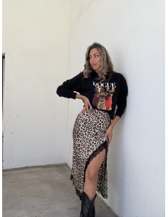 Falda Betty Leopardo