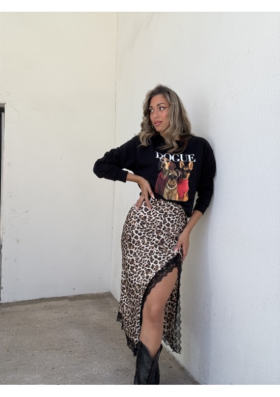 Falda Betty Leopardo