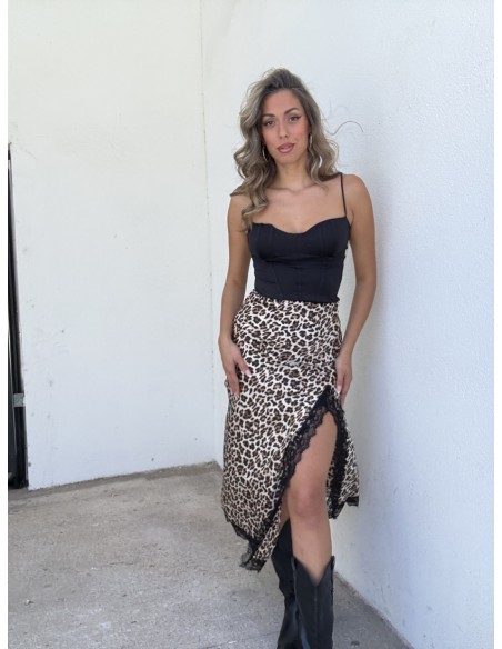 Falda Betty Leopardo