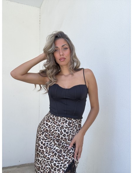 Falda Betty Leopardo
