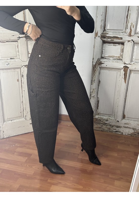 Jeans Ballon Leopardo