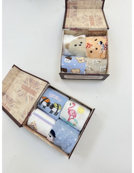 Caja 4 Calcetines Mujer