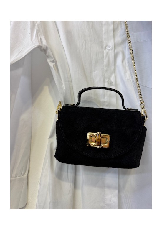 bolso de piel negro