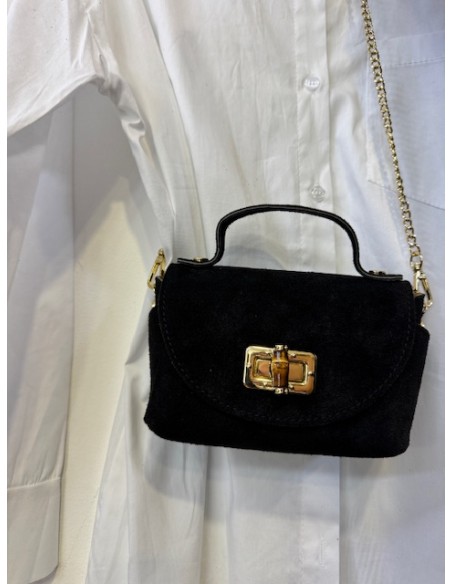 bolso de piel negro