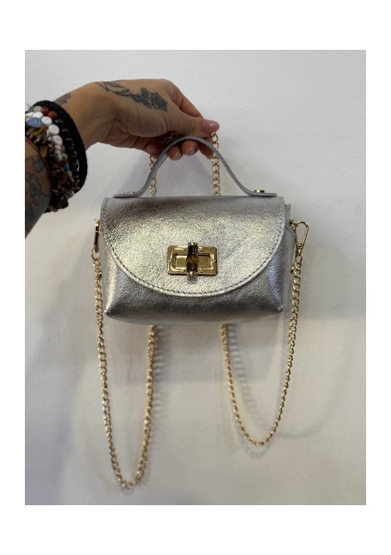 bolso plateado