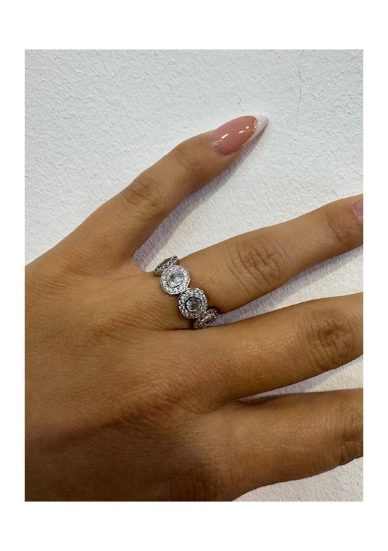 anillo plateado