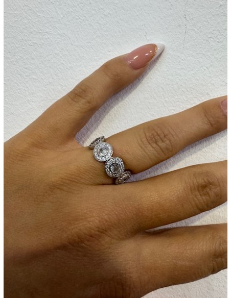anillo plateado