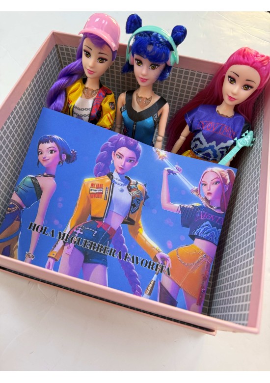 caja 3 muñecas k-pop